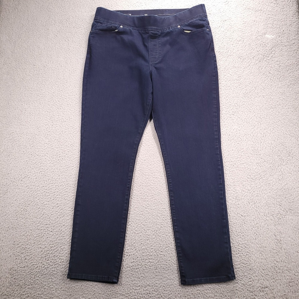 LEVIS Jeans Size 33 16M Skinny High Rise‎ Pull-On Dark Wash Stretch Denim